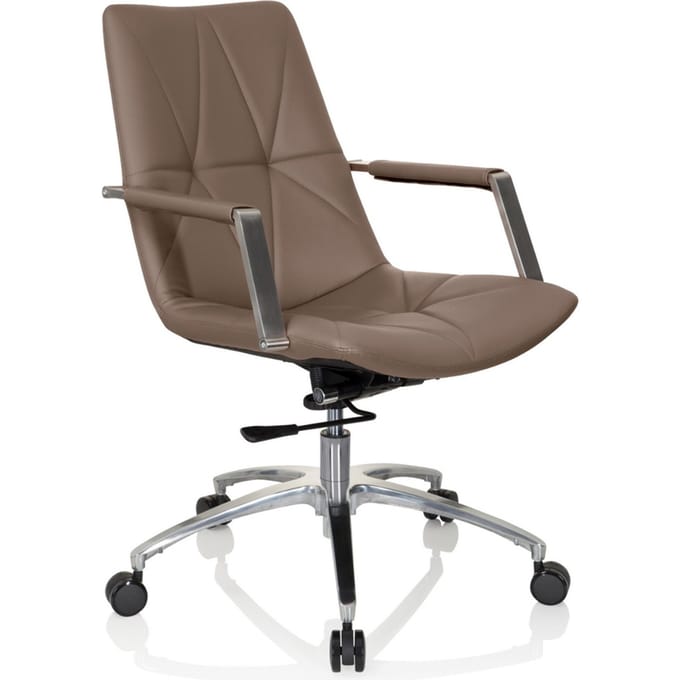 hjh OFFICE Saranto II - Thuisgebruik bureaustoel - Donkerbruin (Macchiato) - Kunstleder
