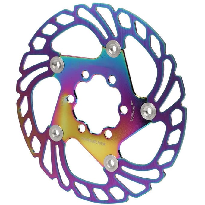 Disques de Frein à Disque de Vélo 6 Clous Accessoire de Cyclisme pour VTT Couleur Placage 140MM blue