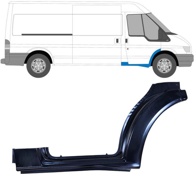 Reparatie dorpel voorste deuren voor Ford Transit 2000-2013 / Rechts