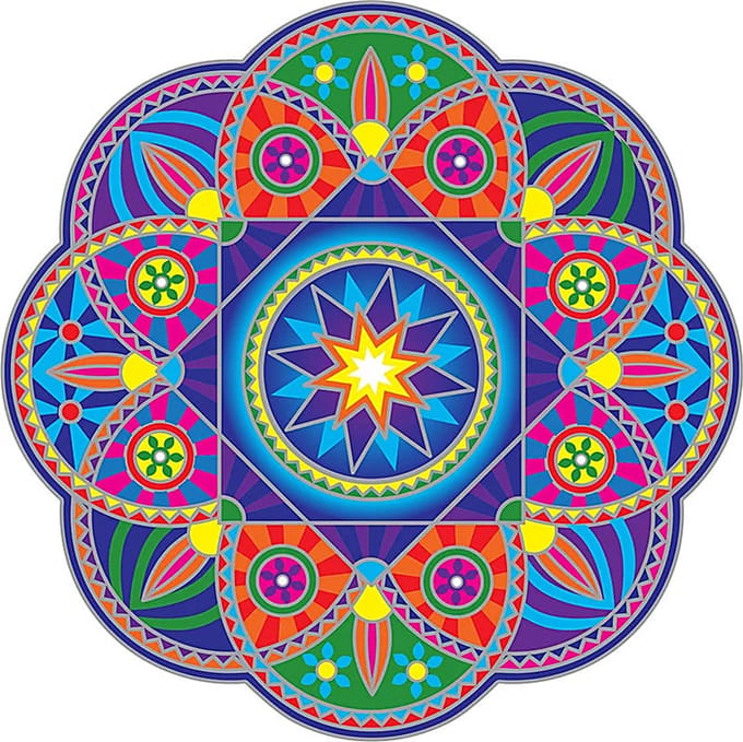 Sunseal sticker Sunburst Mandala - 13.5 cm