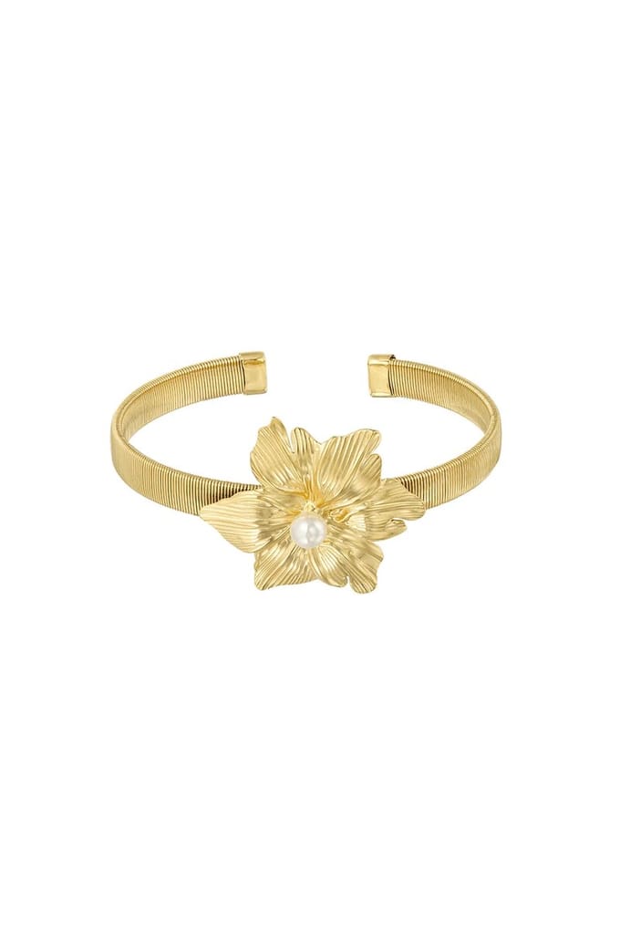 armband - blooming flower - RVS -