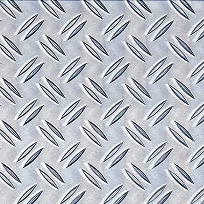 Aluminium Structuurplaat Geribbeld Reliëf 600x1000x2,5 mm