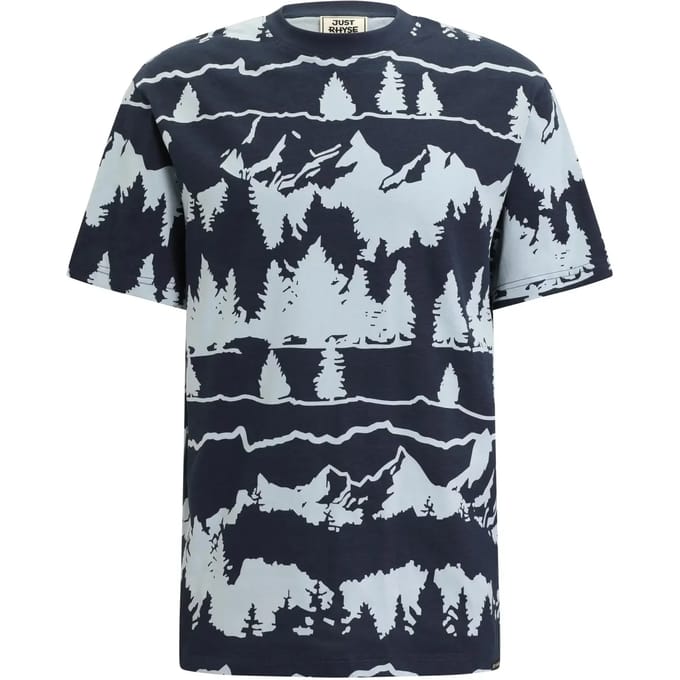 Just Rhyse - Snow Heren Tshirt - L - Donkerblauw/Wit