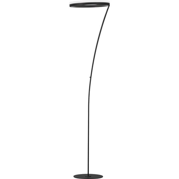 Fischer & Honsel Sirko - LED Vloerlamp - 177 cm - 30W - 3 Lichtkleuren - Dimbaar - Zwart