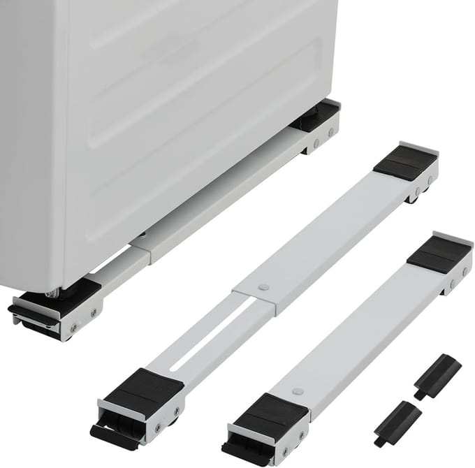 Apparaat Rollers - Verstelbare Ondersteuning - Apparaten Verplaatsen - Dubbele Vergrendeling - 43-69 cm - Wit