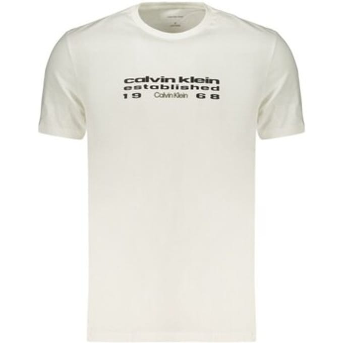 Calvin Klein Witte Katoenen Mannen T-Shirt