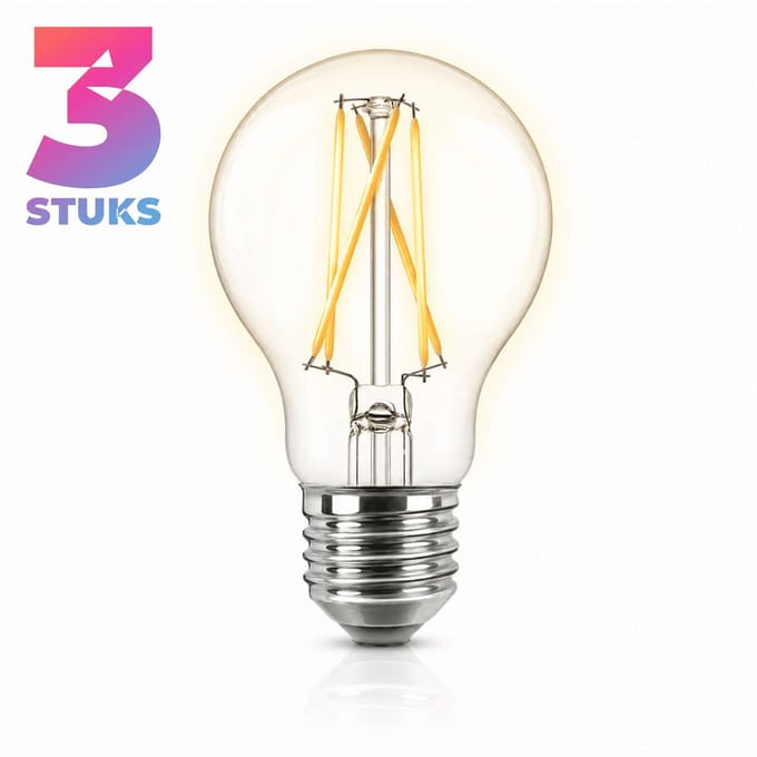 3x Peertje Led-lamp E27 - 11W - Koel Wit Licht (4000K) - 1500 lm - 25 jaar - Niet Dimbaar