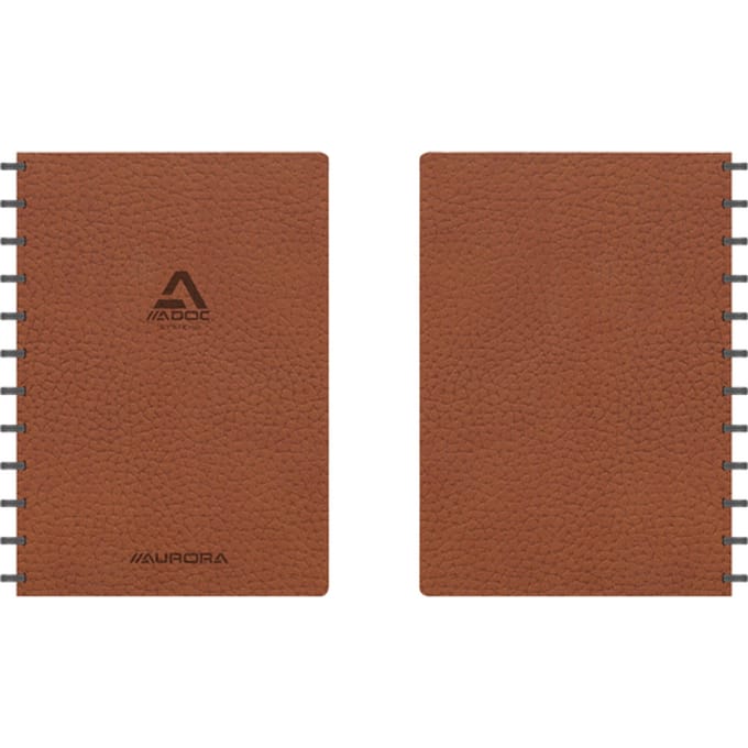 Adoc Business schrift | ft A4 | 144 bladzijden | geruit 5 mm | bruin