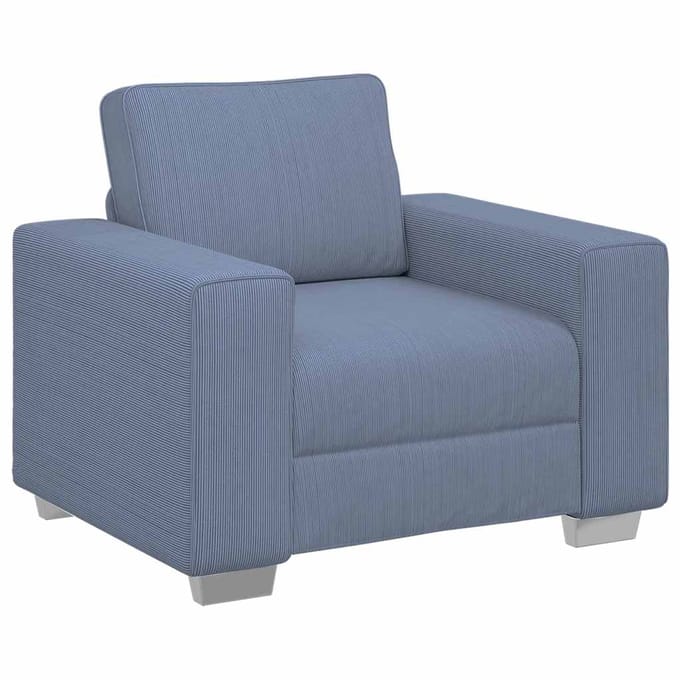 vidaXL - Sofastoel - Blauw - 100x77x82 - cm - Corduroy - Stof