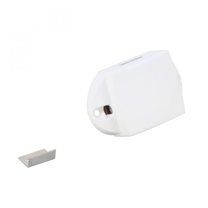 Kast-Toiletdeurslot Push-Lock Spanjolet (1-zijdig-WIT)