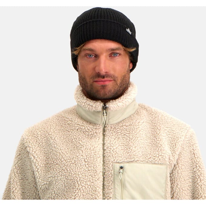 NOMAD® Turoa Muts Heren | One Size | Zwart | Rib-gebreid | Wolmix