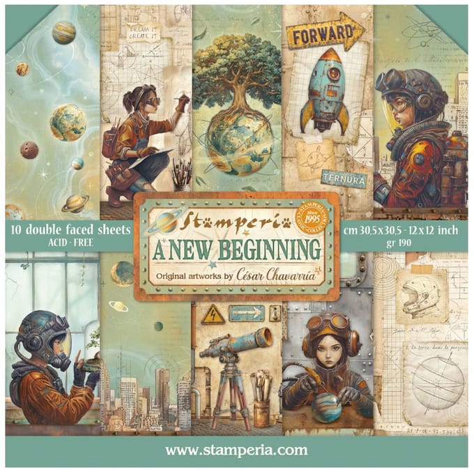 Stamperia - A New Beginning 12x12 Inch Paper Pack (Double Face) (SBBL184)