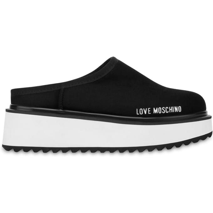Moschino Platform Power Velour Clogs Black Maat: 35 | Slippers Outlet | Dames | Zwart