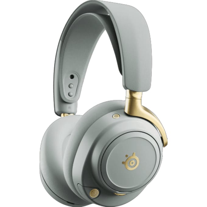 Steelseries Arctis Nova Elite - Hi-Res Wireless Certified Gaming Headset - PC, PlayStation, Xbox & Switch - Sage & Gold