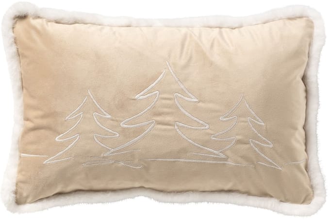 ARBRE - sierkussen 30x50 cm - kerst - Bleached Sand - beige