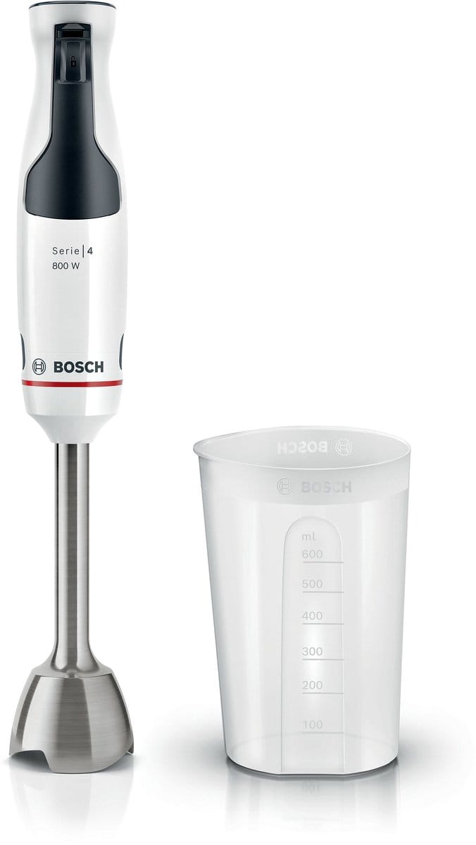 Bosch ErgoMaster - Staafmixer - 800W - Keramische Koppeling - AntiSplash - Wit