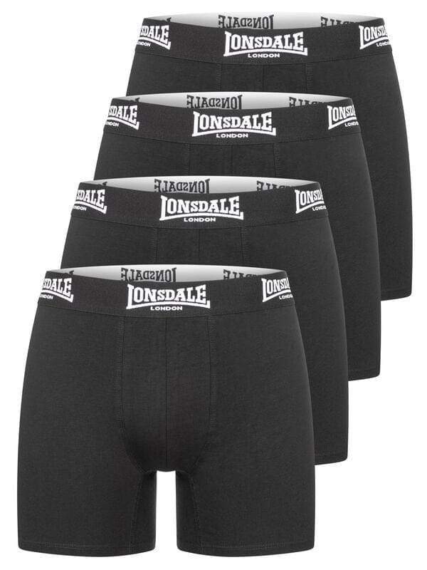 Lonsdale London West Challow (Set van 4) Heren Boxers - zwart - 3XL