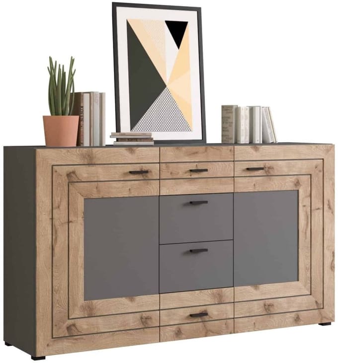 Freno dressoir grijs Nox Eiken NB - 40x160x90cm