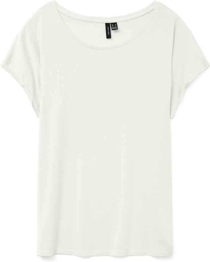 Vero Moda T-shirt Vmava Plain Ss Top Gajrs Noos 10284468 Snow White Dames Maat - L