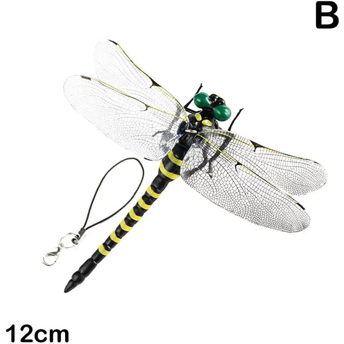 Simulation d'insecte libellule, modèle anti-moustique, ornements suspendus d'extérieur white