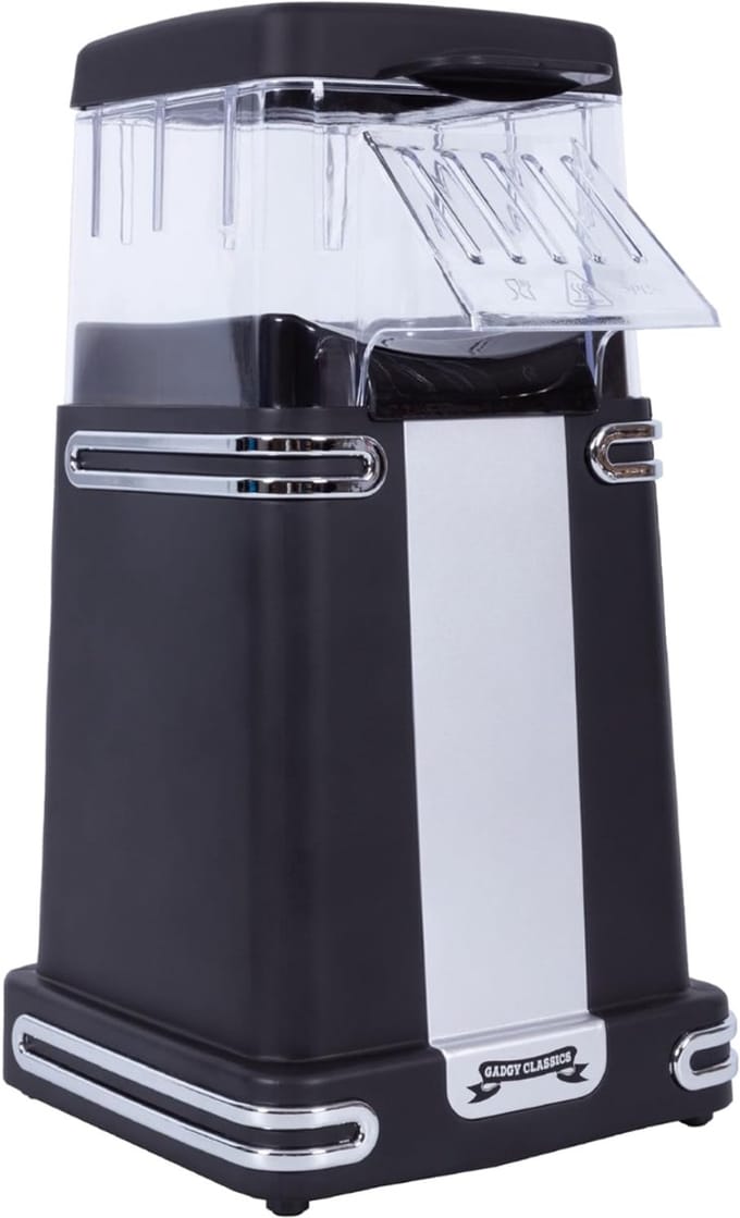 RUX® Popcorn Machine - Popcorn maker - Popcornmais Machine - Zwart - 14cm x 26cm x 14cm