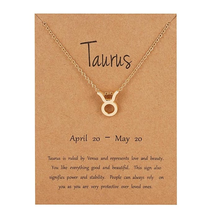 Cabantis Horoscoop-Ketting|Horoscoop|Ketting Dames|Ketting Heren| Goudkleurig|Taurus|Stier