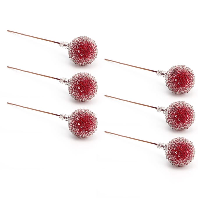 100 stuks Kunstbloem Bessen Mini Bevroren Fruit Hulstbessen Huis Bruiloft Feest Decoratie brown