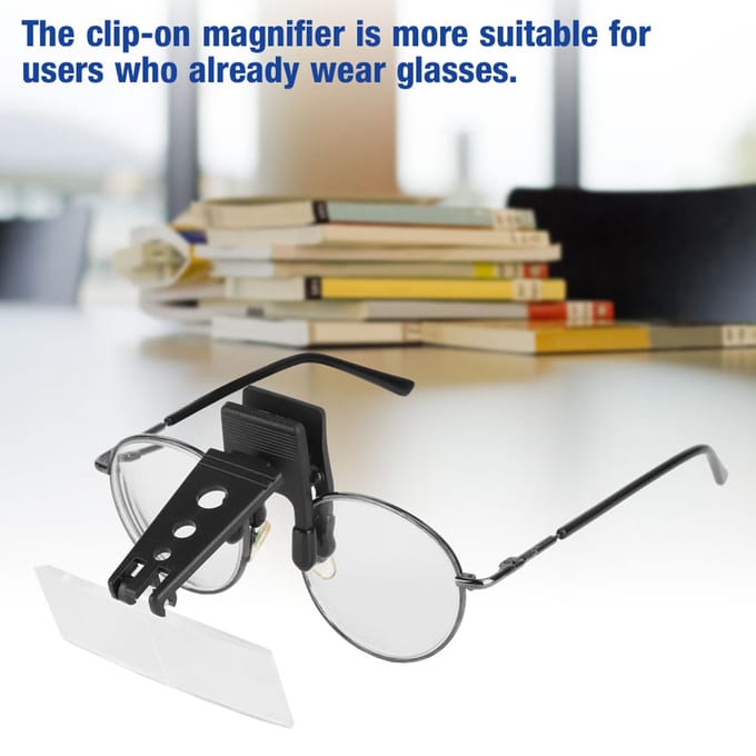 1.5x 2.5x 3.5x Vergroting Plastic Etui Clip-on Bril Type Vergrootglas