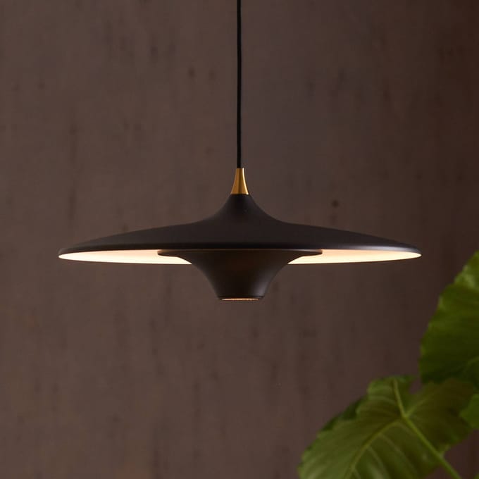 LOOM DESIGN LED hanglamp Moja, Ø 42 cm, zwart
