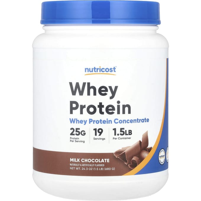 Nutricost, Wei Eiwit Concentraat, Melkchocolade, 1,5 lb (680 gr)