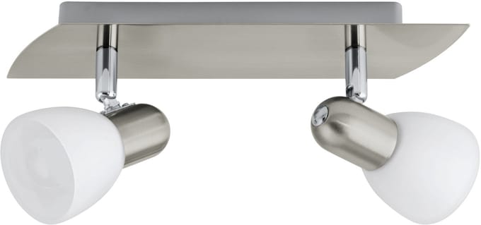 EGLO Enea Spot - 2 Lichts - Nikkel-Mat - Wit