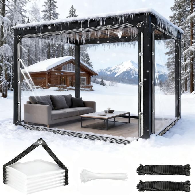 Cosensi - Dailygoods - Transparant Windscherm voor Balkon 2,5 x 1,8 m