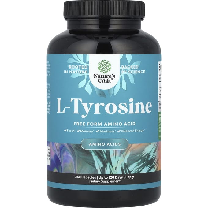 Nature's Craft, l-tyrosine, 1.000 mg, 240 capsules (500 mg per capsule)