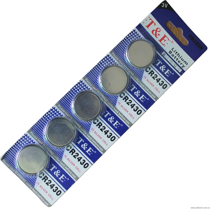 Batterijen CR2430 Lithium / 5 stuks / knoopcel /