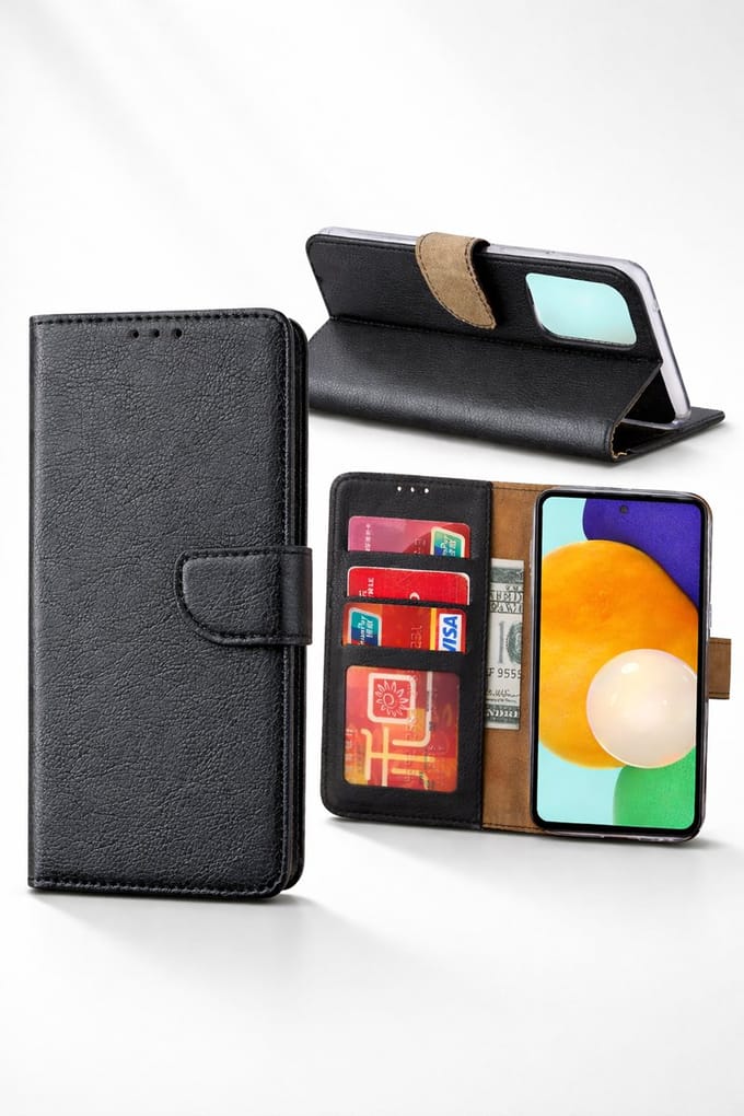 LAMT Stevige Bookcase Hoesje iPhone 17 Air – Zwart – Met Magnetische Sluiting
