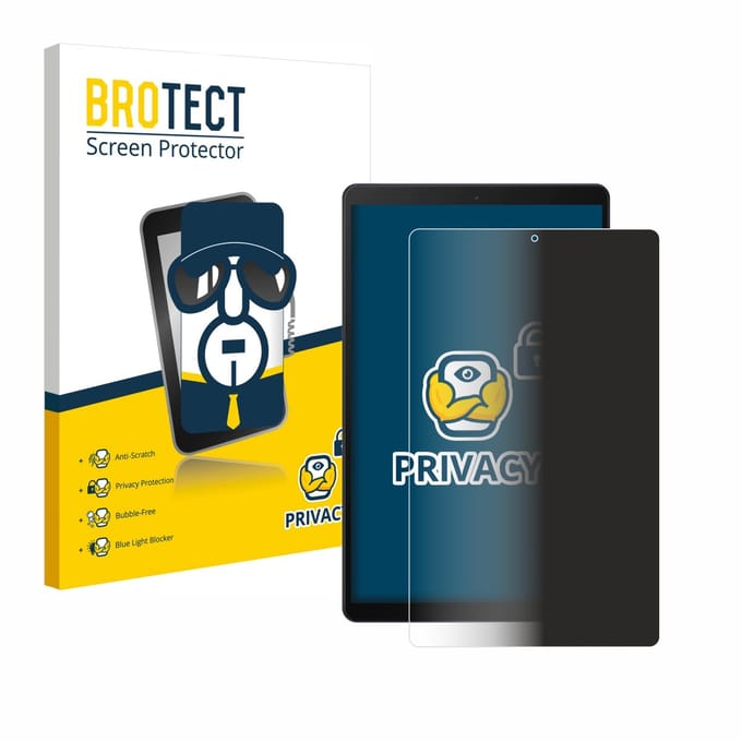 BROTECT - privacy screenprotector voor Samsung Galaxy Tab A 10.1 WiFi 2019 - Folie Beschermfolie Blauwlichtfilter