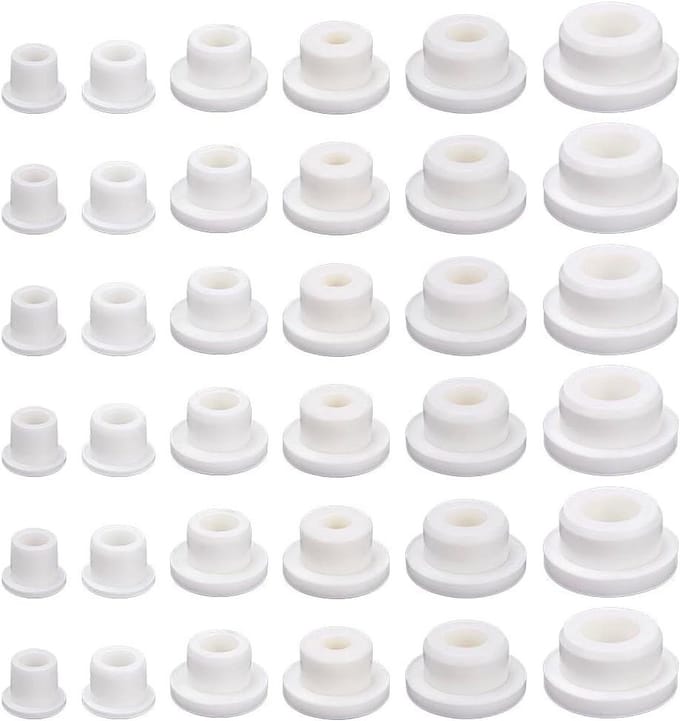 Siliconen Rubber Plug - Afvoer Stopper - Lekkages Voorkomen - T-vormig Ontwerp - 36 Stuks - Wit