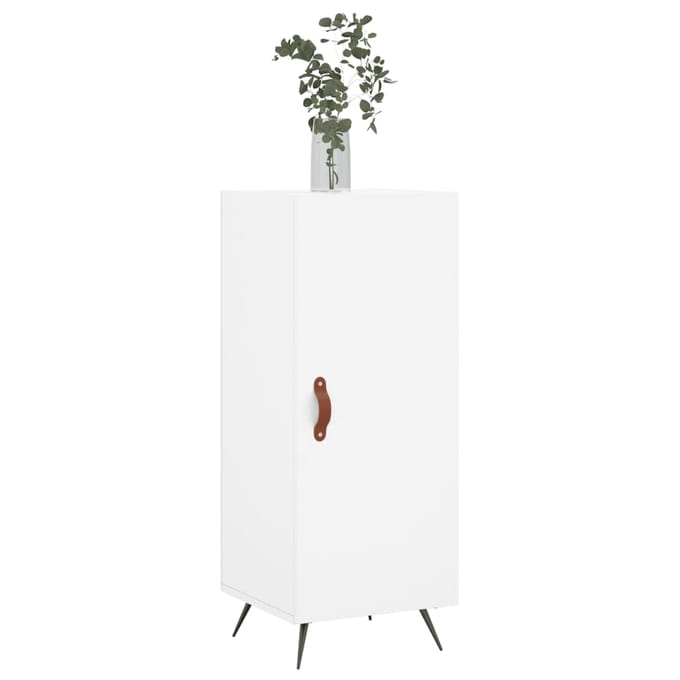 vidaXL - Dressoir - 34,5x34x90 - cm - bewerkt - hout - wit