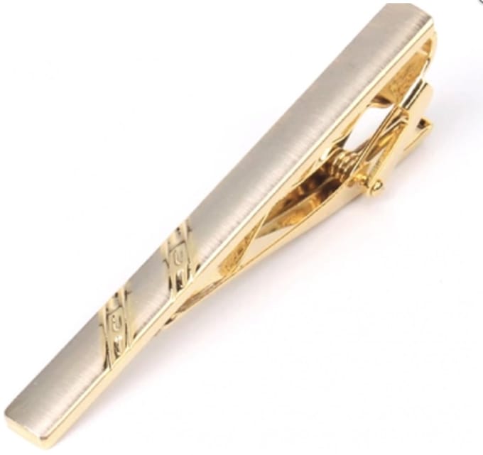 Dasspeld- Goudkleurig- Steep- Geborsteld zilverkleur - Charme Bijoux