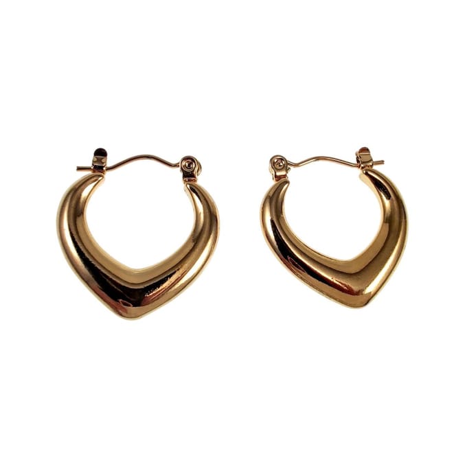 ∅21mm Oorringen Dames - Goudkleurige RVS - Hart-Design Oorbellen
