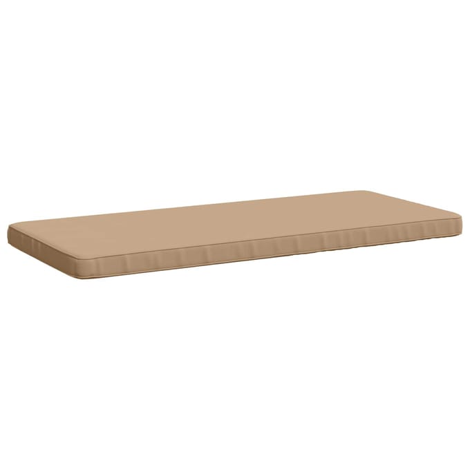 vidaXL - 1-delig - Bankkussen - VUGHT - 100% - Polyester - Zand - 100 - x - 50 - x - 5 - cm