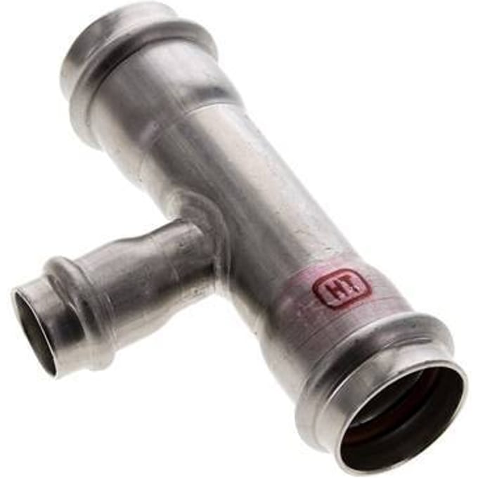 Tee Press Fitting - 18mm & 28mm Persmof - RVS