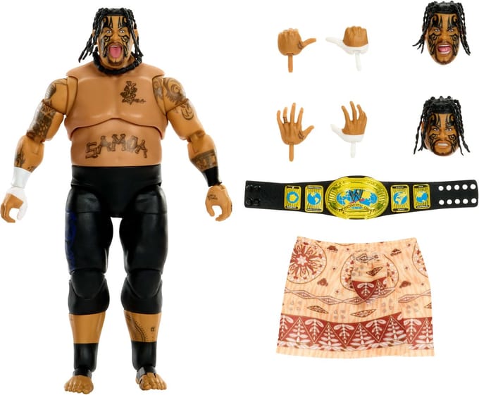 Mattel WWE actiefiguur Ultimate Edition Umaga 6 inch speelgoed.