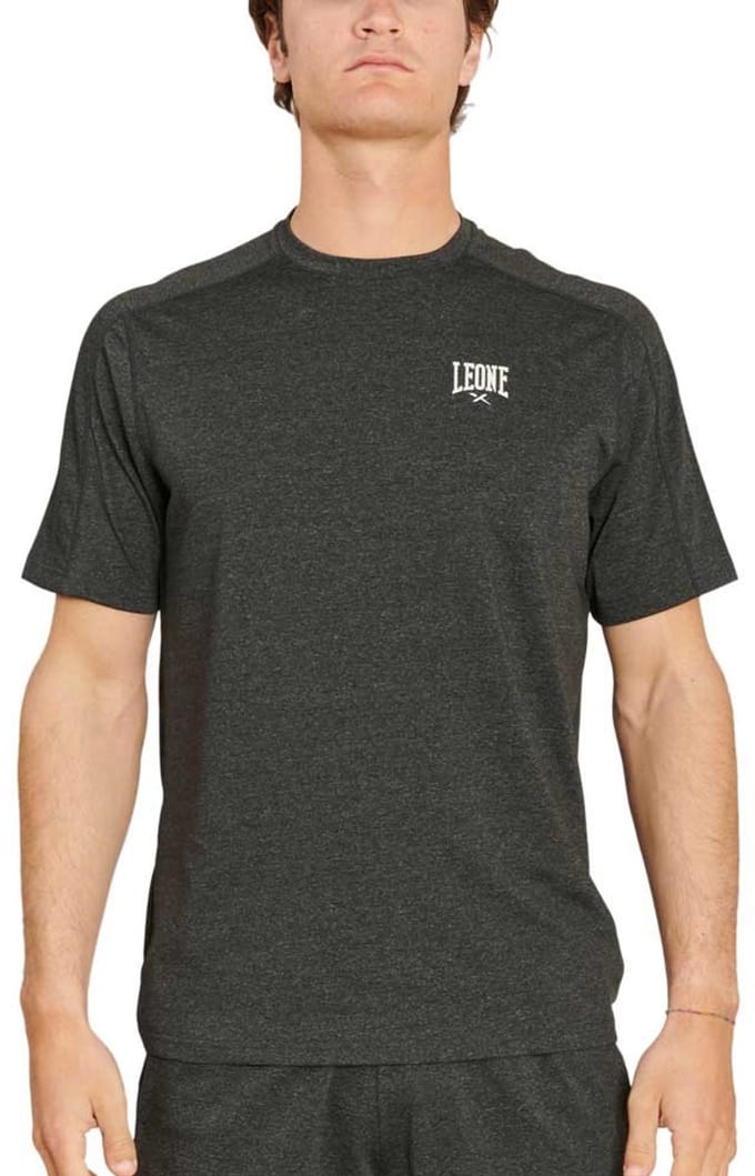 Leone1947 Melange T-shirt Met Korte Mouwen Grijs M Man
