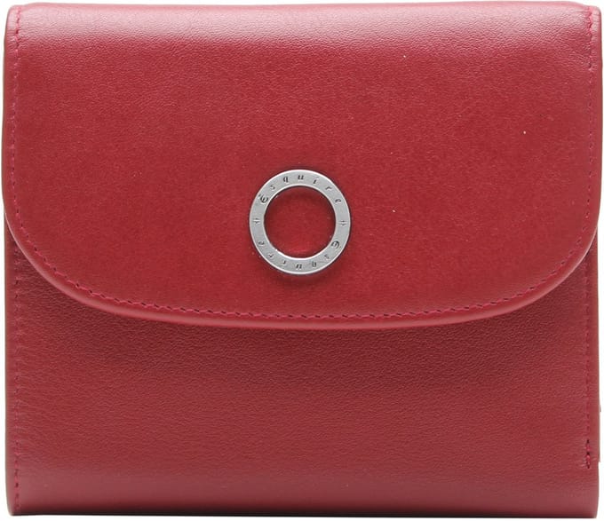 Esquire Leren portemonnee Athena Lady Wallet Red donkerrood