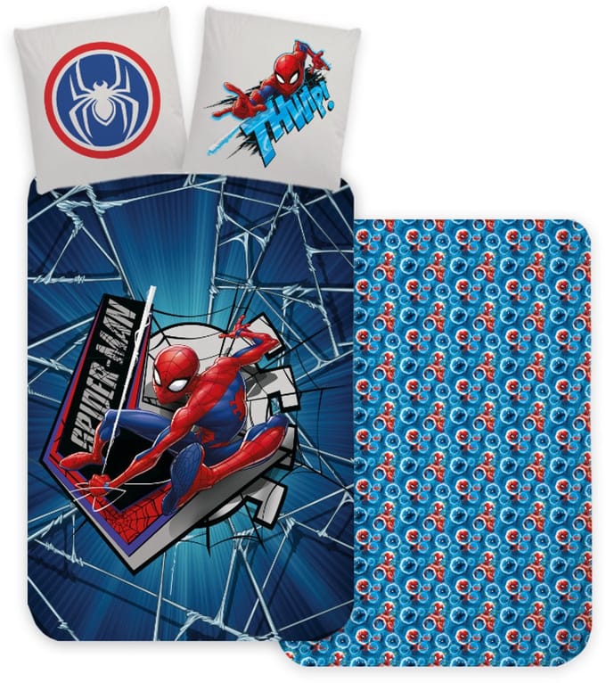 SpiderMan Dekbedovertrek Make a web 140 x 200 cm - 70 x 90 cm (katoen)