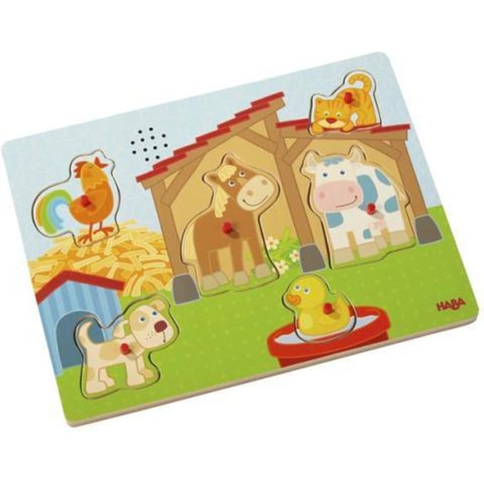 HABA Geluidenpuzzel Op de boerderij Houten puzzels