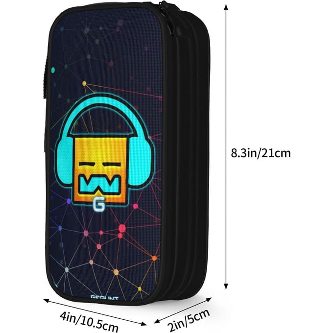 Geometry Cube spel Merchandise Etui Grote capaciteit Kinderen Pennen etui Cadeau (as the picture,M)