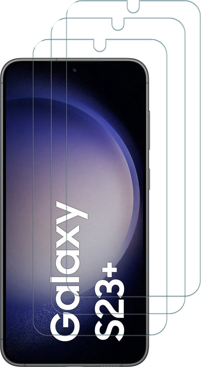 Samsung Galaxy S23 Plus screenprotector gehard glas tempered glass - 3 Stuks