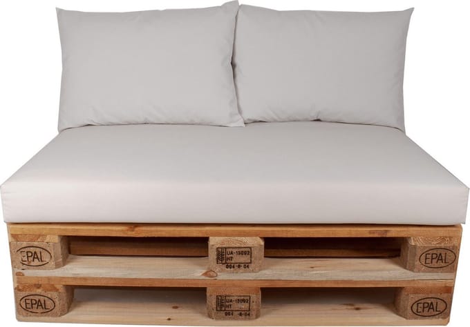 Palletkussen set plof Ecru FL 120x80x10 cm